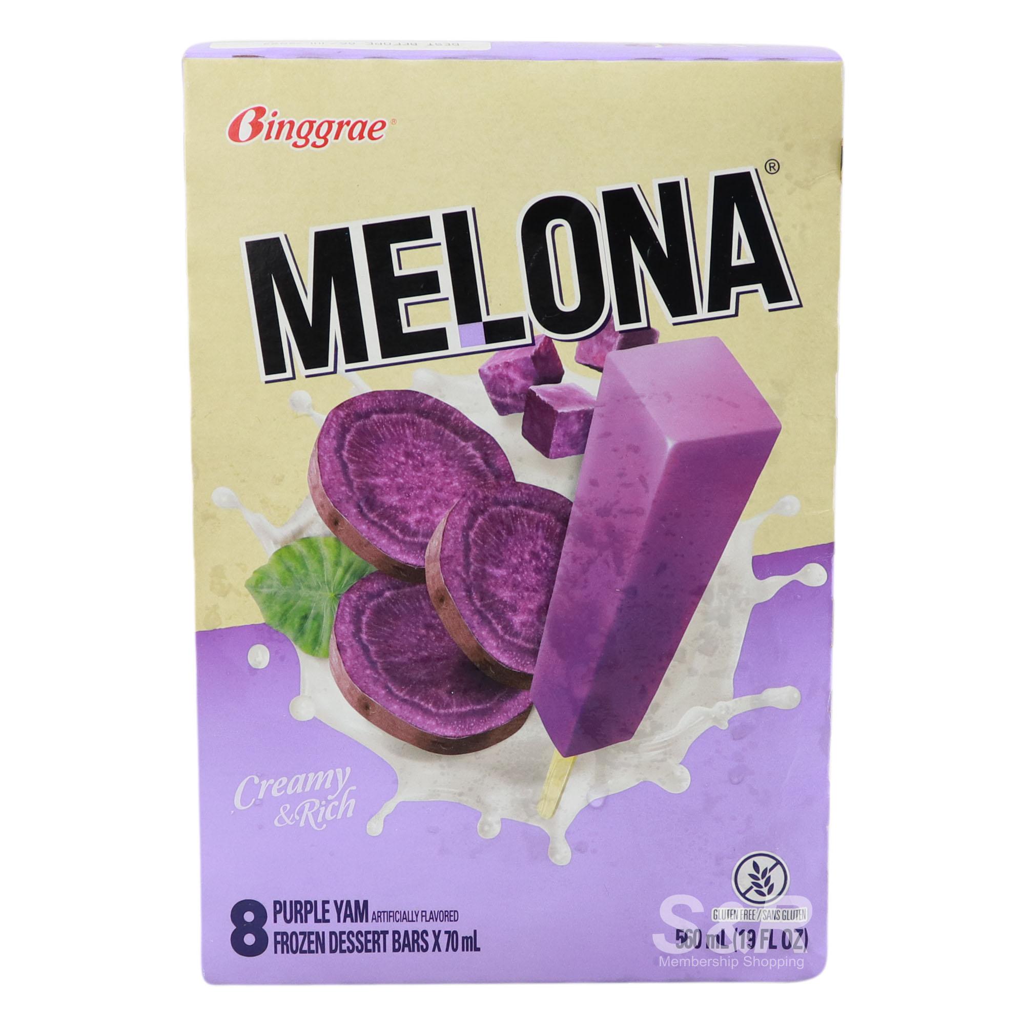 Binggrae Melona Purple Yam Ice Cream Bar 8pcs